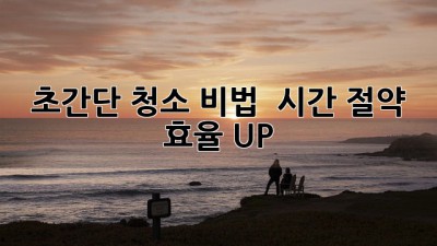 ✨ 초간단 청소 비법! ⏱️ 시간 절약 & 효율 UP! ✨