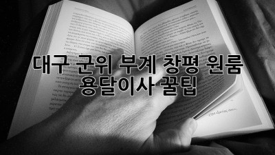 대구 군위 부계 창평 원룸 용달이사 꿀팁!